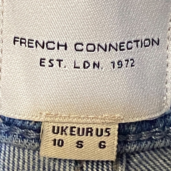 French Connection Rony 70's flare jeans in two tone colour block denim. Sz 6 - Picture 12 of 16